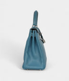 Hermes Kelly 28 Blue Jean Gulliver Palladium Hardware