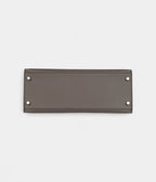 Hermes Kelly 28 Etain and Black Epsom Brushed Palladium Hardware