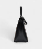 Hermes Kelly 28 Etain and Black Epsom Brushed Palladium Hardware