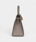 Hermes Kelly 28 Gris Asphalte Verso Epsom Brushed Gold Hardware
