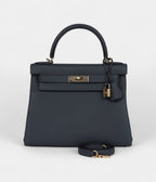 Hermes Kelly 28 Gris Misty Togo Permabrass Hardware