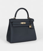 Hermes Kelly 28 Gris Misty Togo Permabrass Hardware