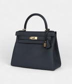 Hermes Kelly 28 Gris Misty Togo Permabrass Hardware