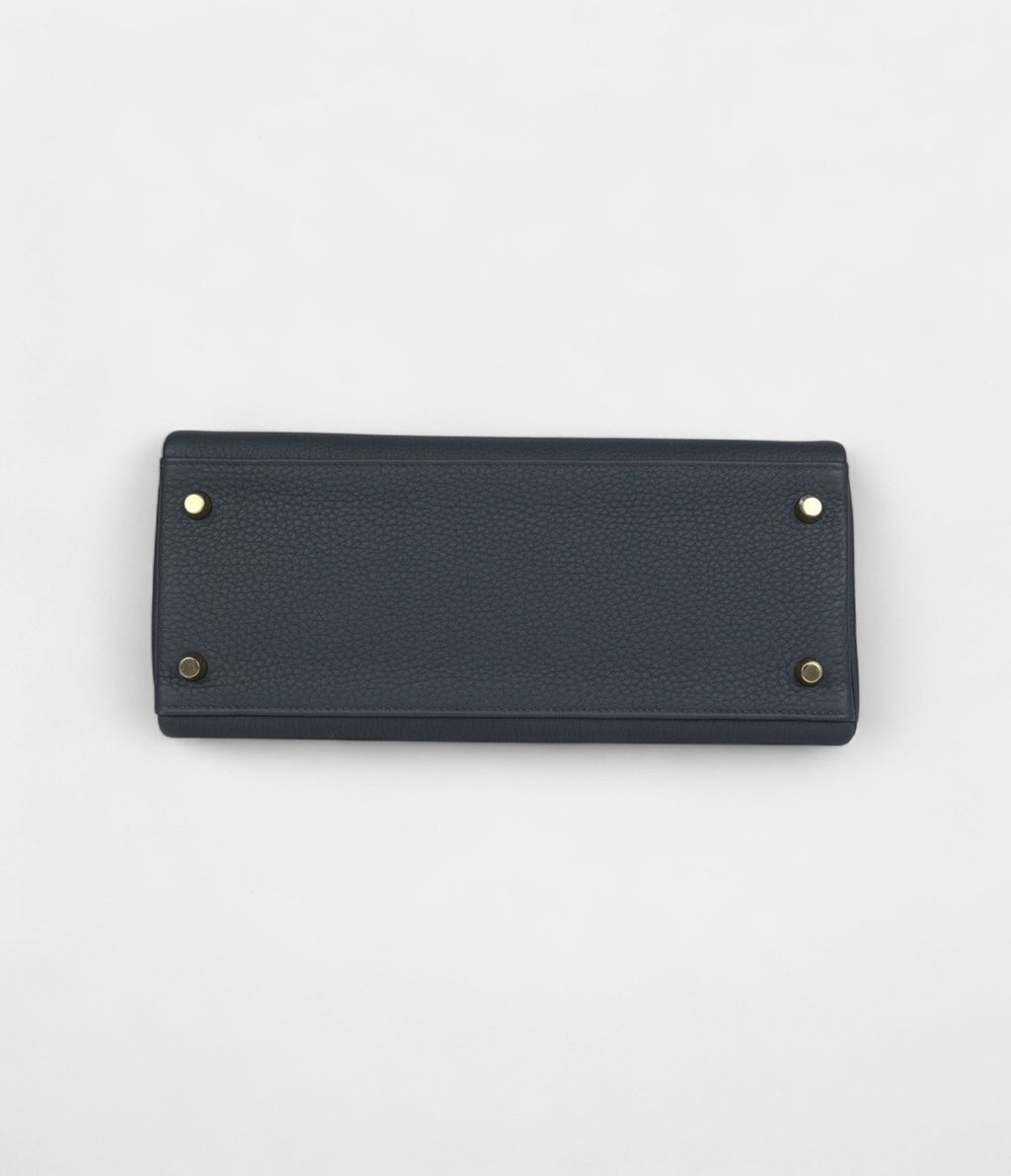 Hermes Kelly 28 Gris Misty Togo Permabrass Hardware