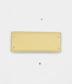 Hermes Kelly 28 Rose Confetti and Jaune Poussin Epsom Palladium Hardware