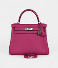 Hermes Kelly 28 Rose Poupre Evercolor Palladium Hardware