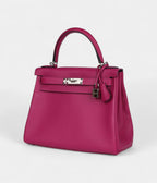 Hermes Kelly 28 Rose Poupre Evercolor Palladium Hardware