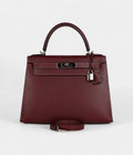 Hermes Kelly 28 Rouge H Monsieur Palladium Hardware