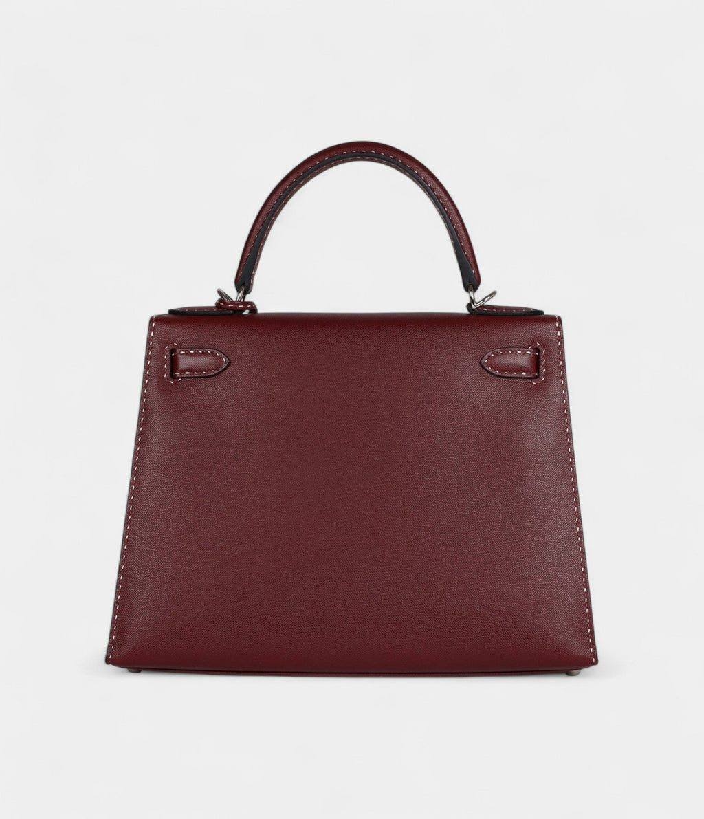 Hermes Kelly 28 Rouge H Monsieur Palladium Hardware