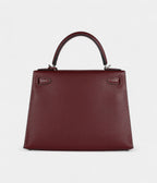Hermes Kelly 28 Rouge H Monsieur Palladium Hardware