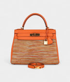 Hermes Kelly 28 Vibrato Orange Evercalf Gold Hardware