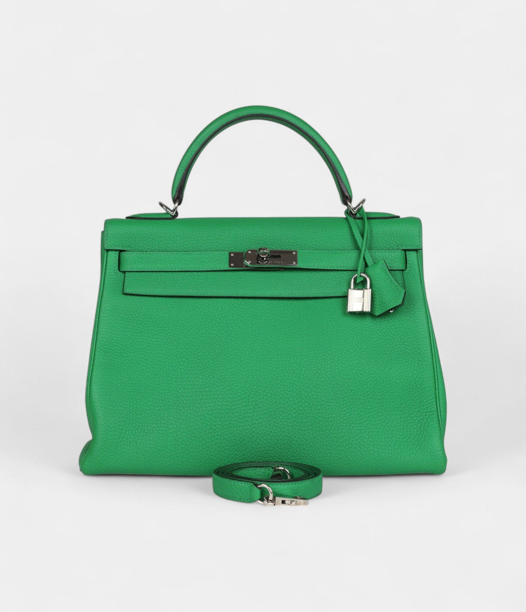 HMKelly 32 Bambou Togo Palladium Hardware