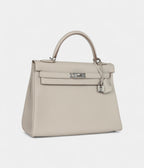 Hermes Kelly 32 Beton Togo Palladium Hardware
