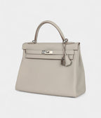 Hermes Kelly 32 Beton Togo Palladium Hardware
