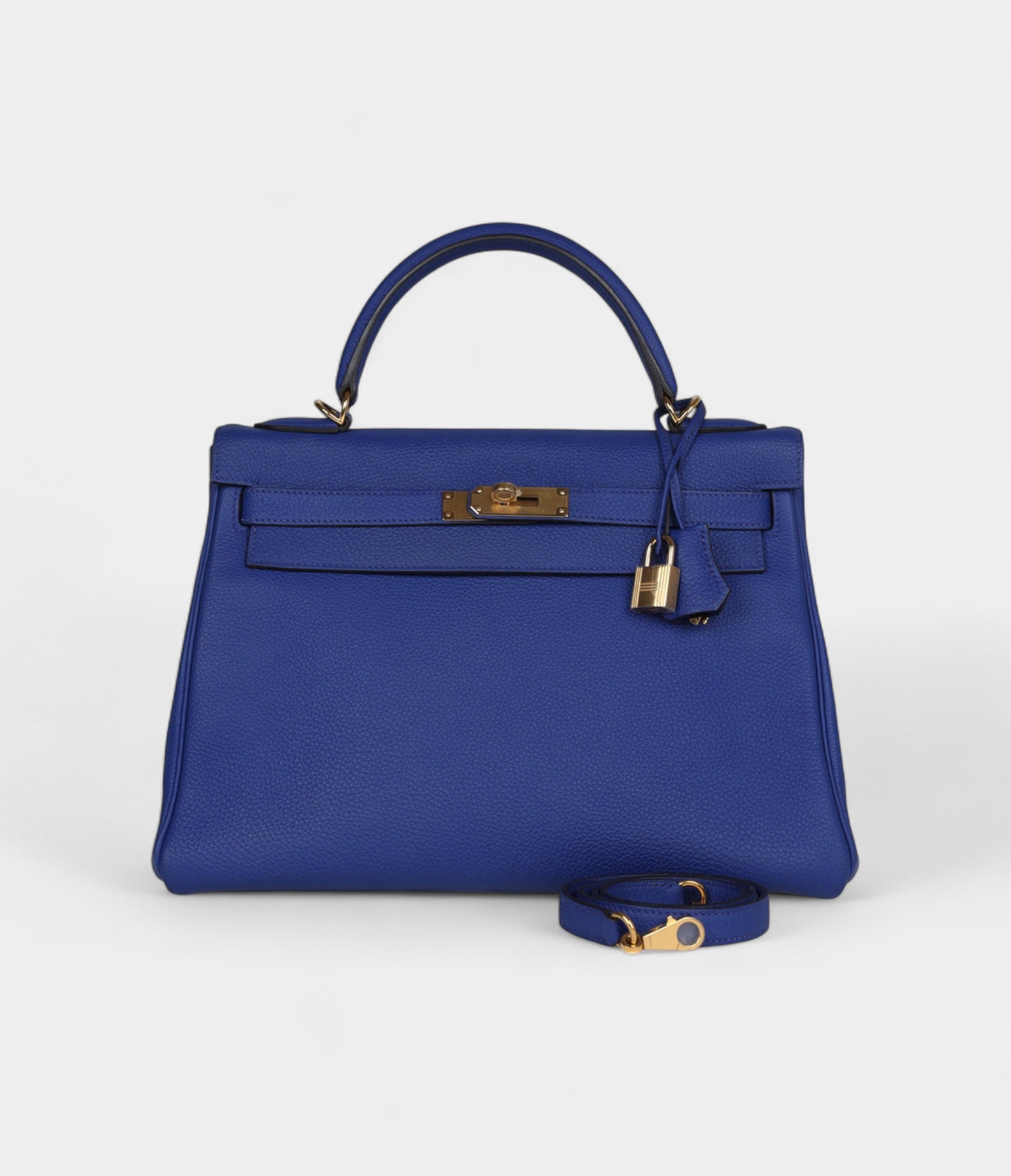 HMKelly 32 Bleu Electric Togo Gold Hardware