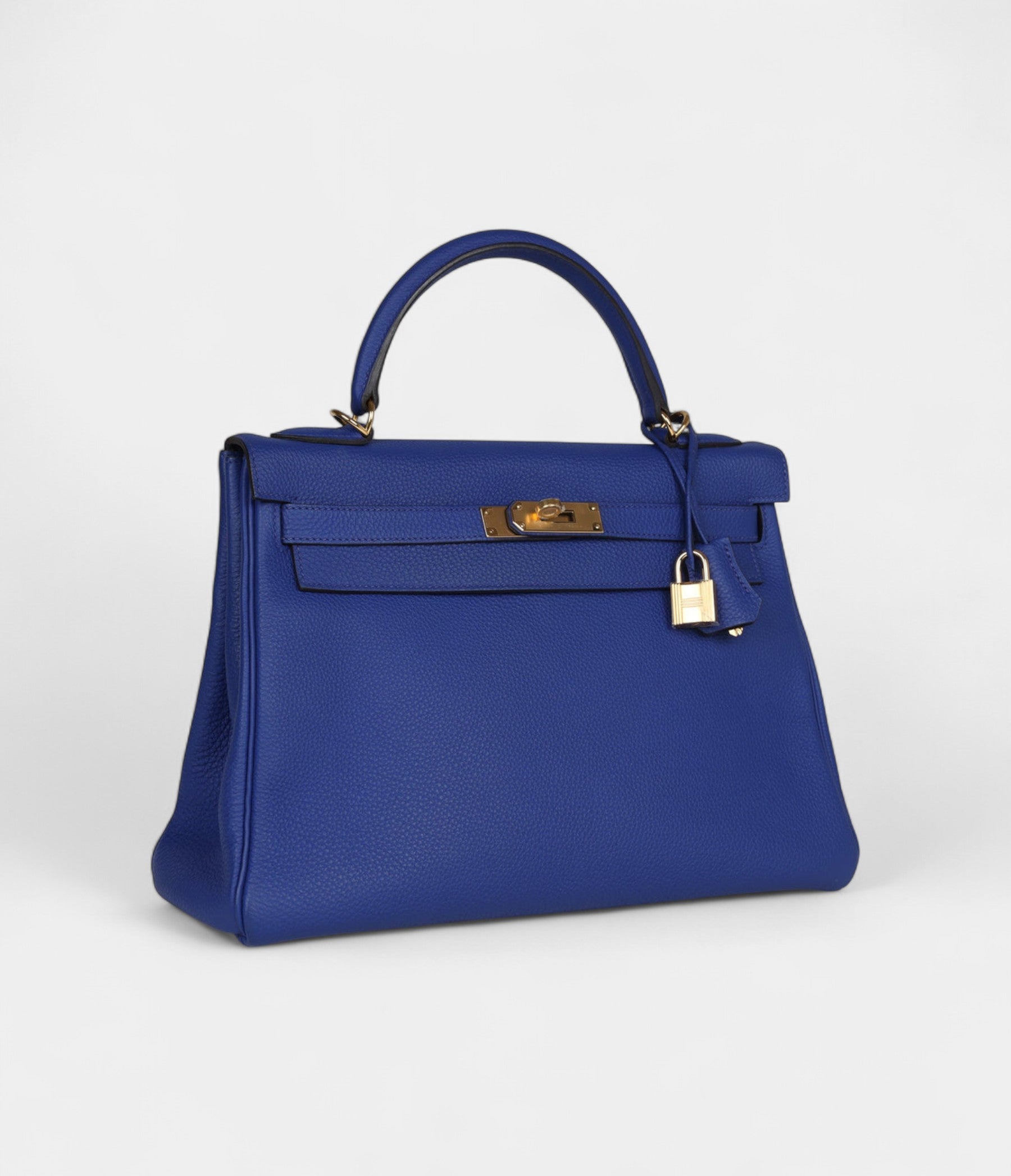 HMKelly 32 Bleu Electric Togo Gold Hardware