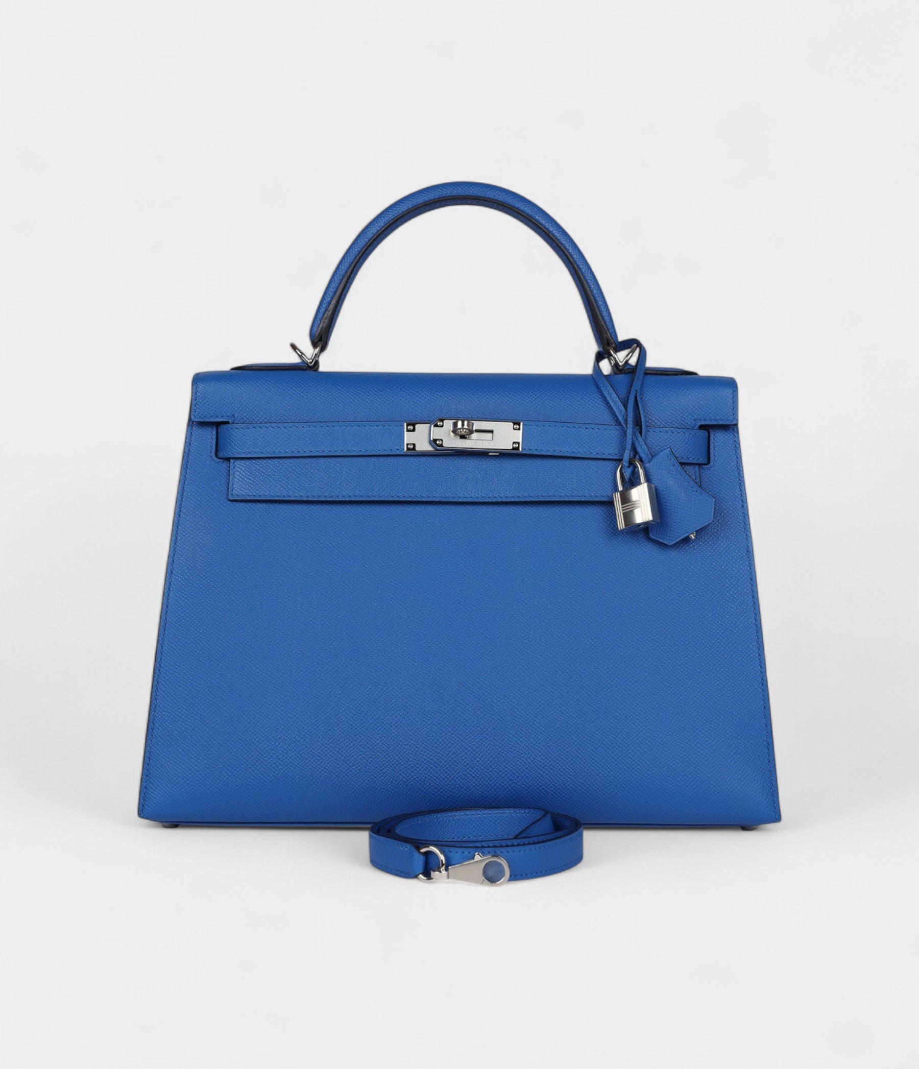 HMKelly 32 Bleu Epsom Palladium Hardware