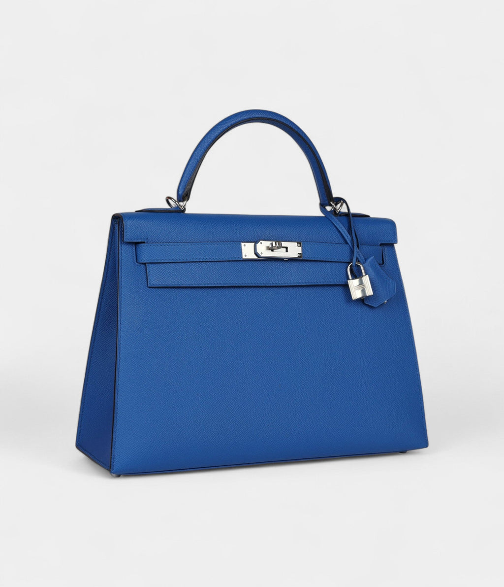 HMKelly 32 Bleu Epsom Palladium Hardware