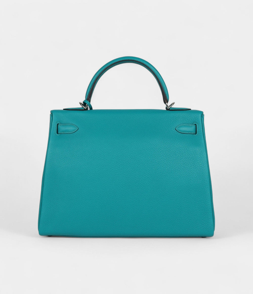 HMKelly 32 Bleu Paon Clemence Palladium Hardware