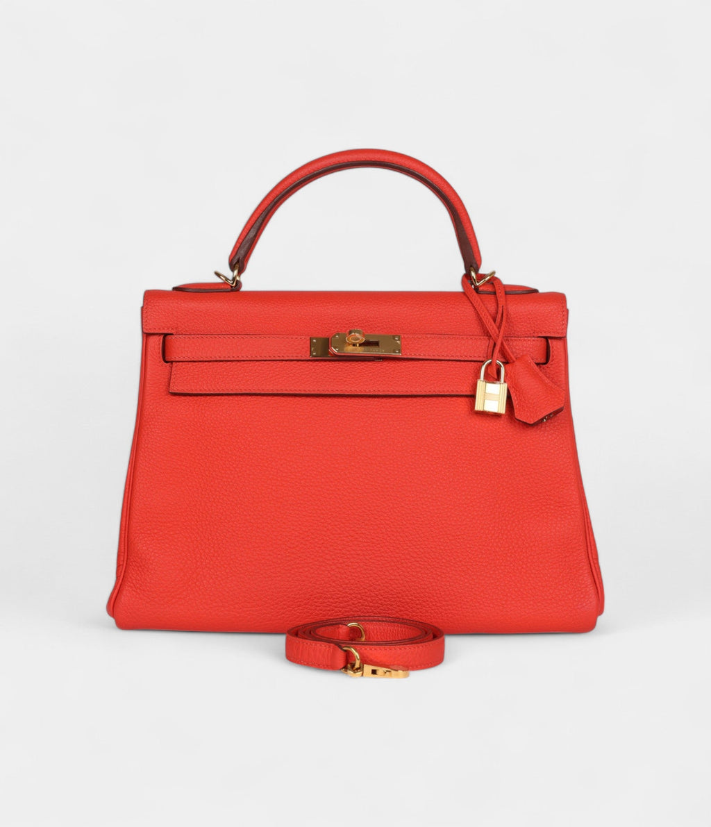 HMKelly 32 Capucine Togo Gold Hardware