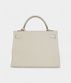 Hermes Kelly 32 Craie Togo Gold Hardware
