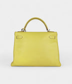Hermes Kelly 32 Lime Candy Epsom Palladium Hardware