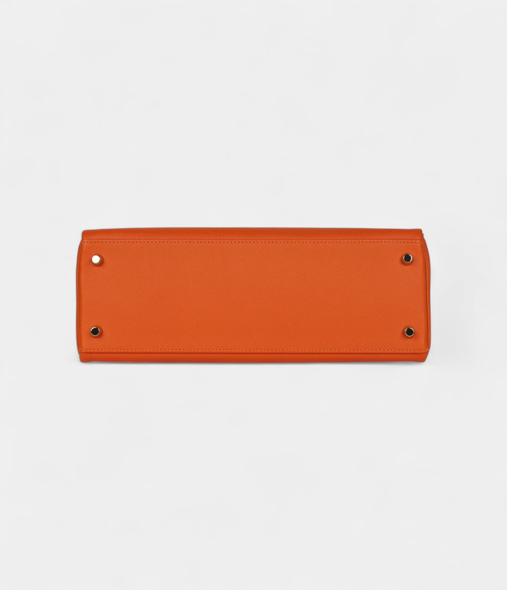 Hermes Kelly 32 Orange H Epsom Gold Hardware