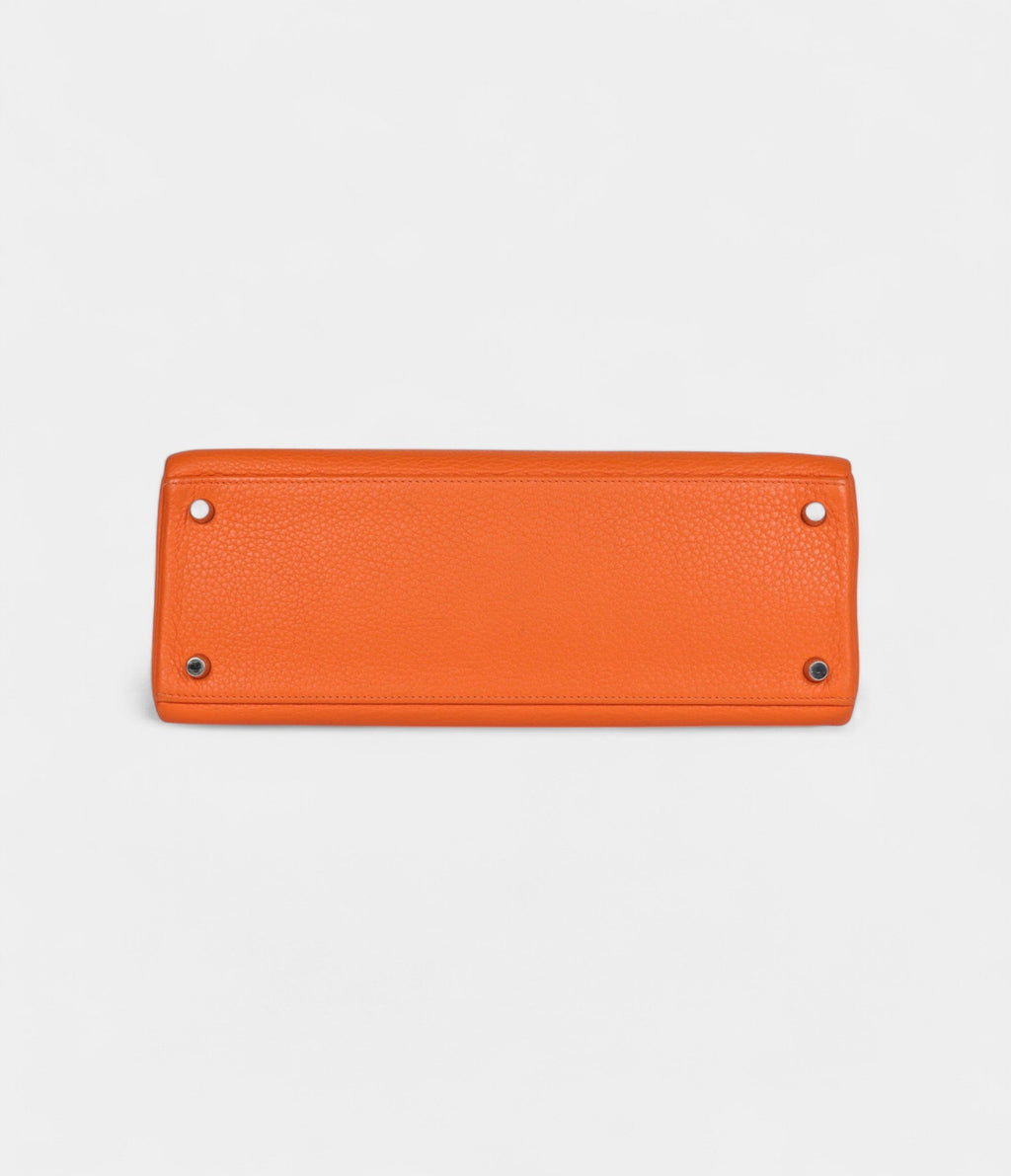 HMKelly 32 Orange Togo Palladium Hardware