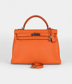 HMKelly 32 Orange Togo Palladium Hardware