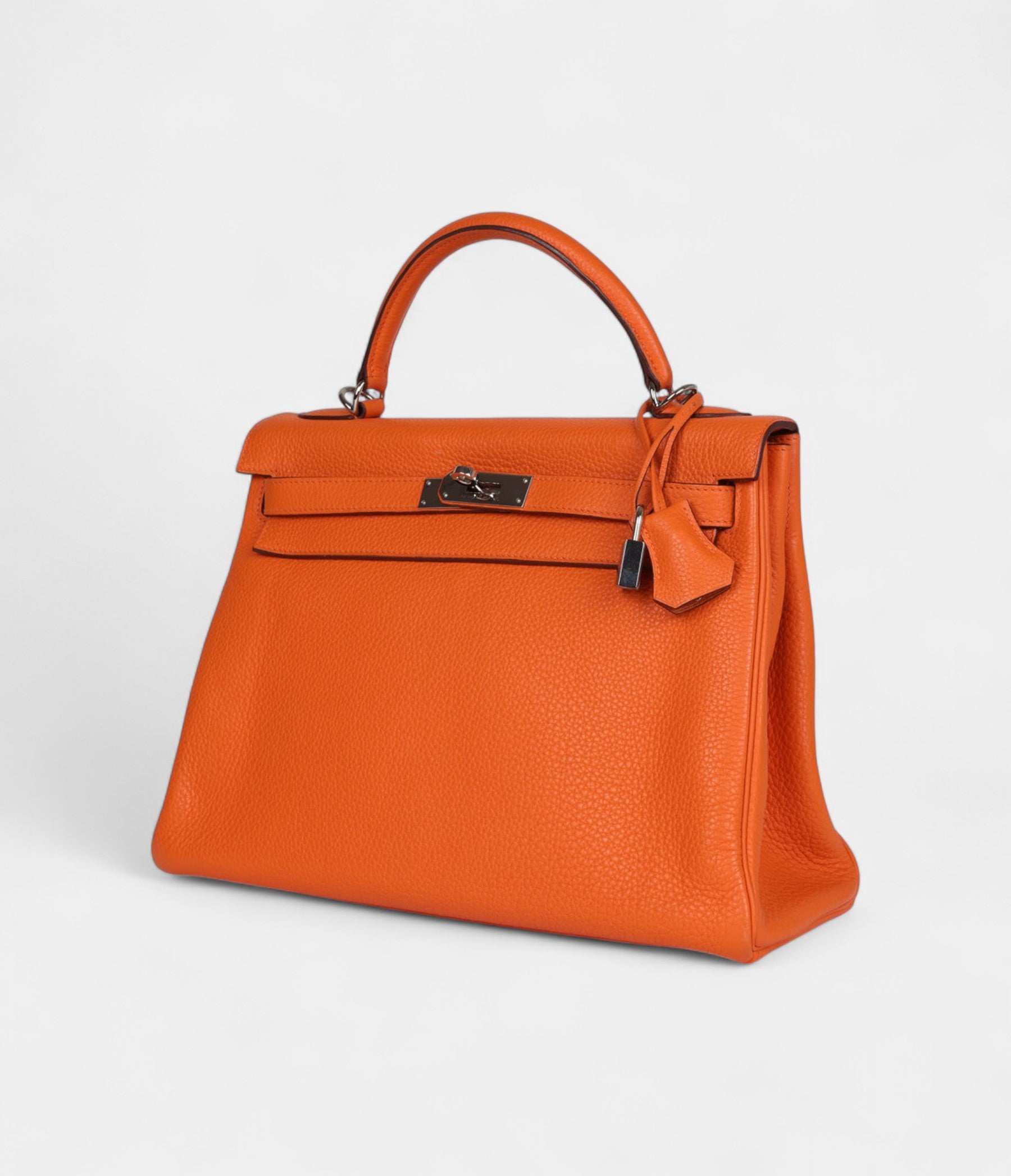 HMKelly 32 Orange Togo Palladium Hardware