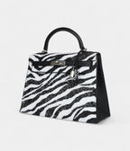 HMKelly 32 Zebra Black Epsom Palladium Hardware
