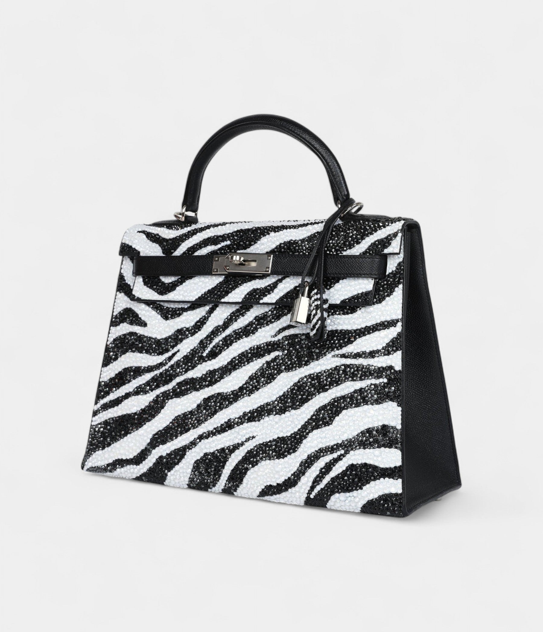 HMKelly 32 Zebra Black Epsom Palladium Hardware