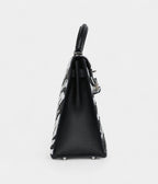 HMKelly 32 Zebra Black Epsom Palladium Hardware