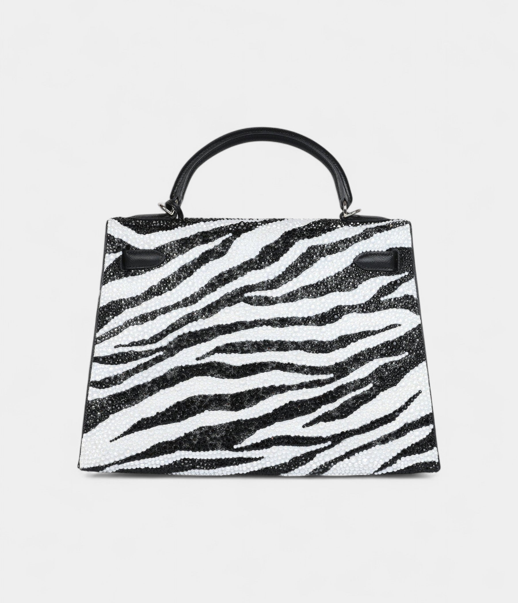HMKelly 32 Zebra Black Epsom Palladium Hardware