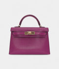 HMKelly II Sellier Mini Anemone Chèvre Leather Gold Hardware