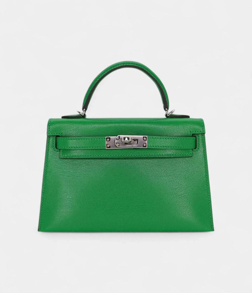 HMKelly II Sellier Mini Bambou Chevre Leather Palladium Hardware