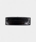 HMKelly II Sellier Mini Black Shiny Alligator Palladium Hardware