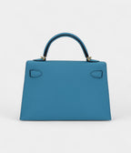 HMKelly II Sellier Mini Bleu Du Nord Madame Gold Hardware