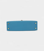 HMKelly II Sellier Mini Bleu Du Nord Madame Gold Hardware