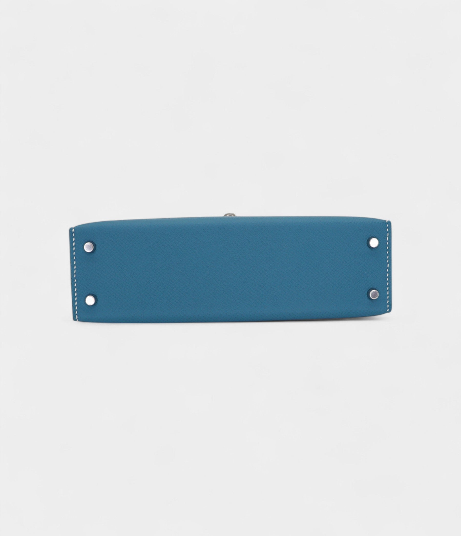 HMKelly II Sellier Mini Bleu Jean Epsom Leather Palladium Hardware
