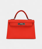 HMKelly II Sellier Mini Go Orange Field Epsom Leather Palladium Hardware