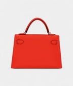 HMKelly II Sellier Mini Go Orange Field Epsom Leather Palladium Hardware
