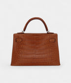 HMKelly II Sellier Mini Gold Matte Alligator Palladium Hardware