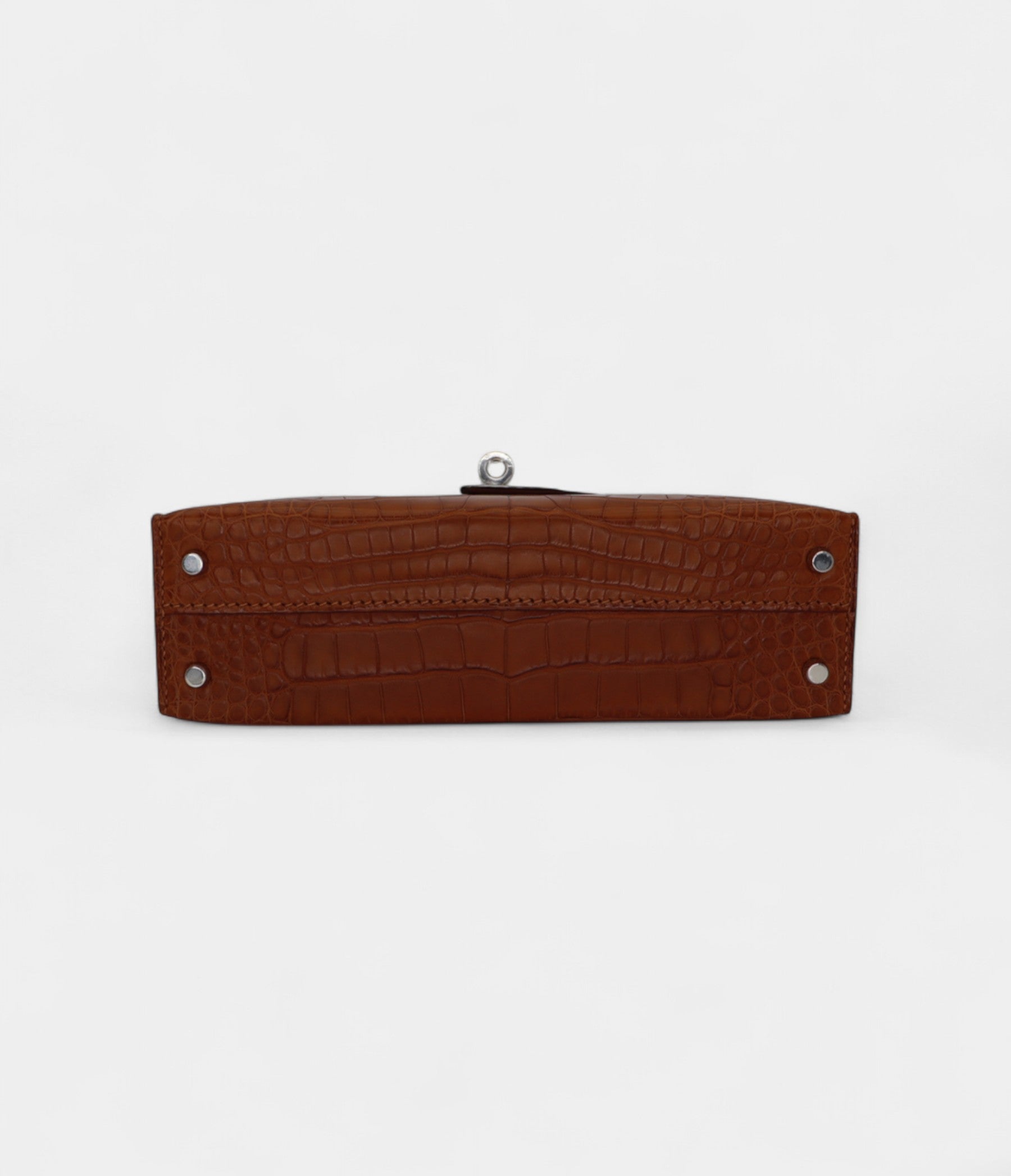 HMKelly II Sellier Mini Gold Matte Alligator Palladium Hardware