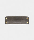 HMKelly II Sellier Mini Gris Fonce Shiny Lizard Gold Hardware