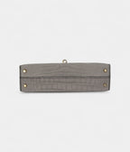HMKelly II Sellier Mini Gris Perle/Black Matte Alligator Permabrass Hardware