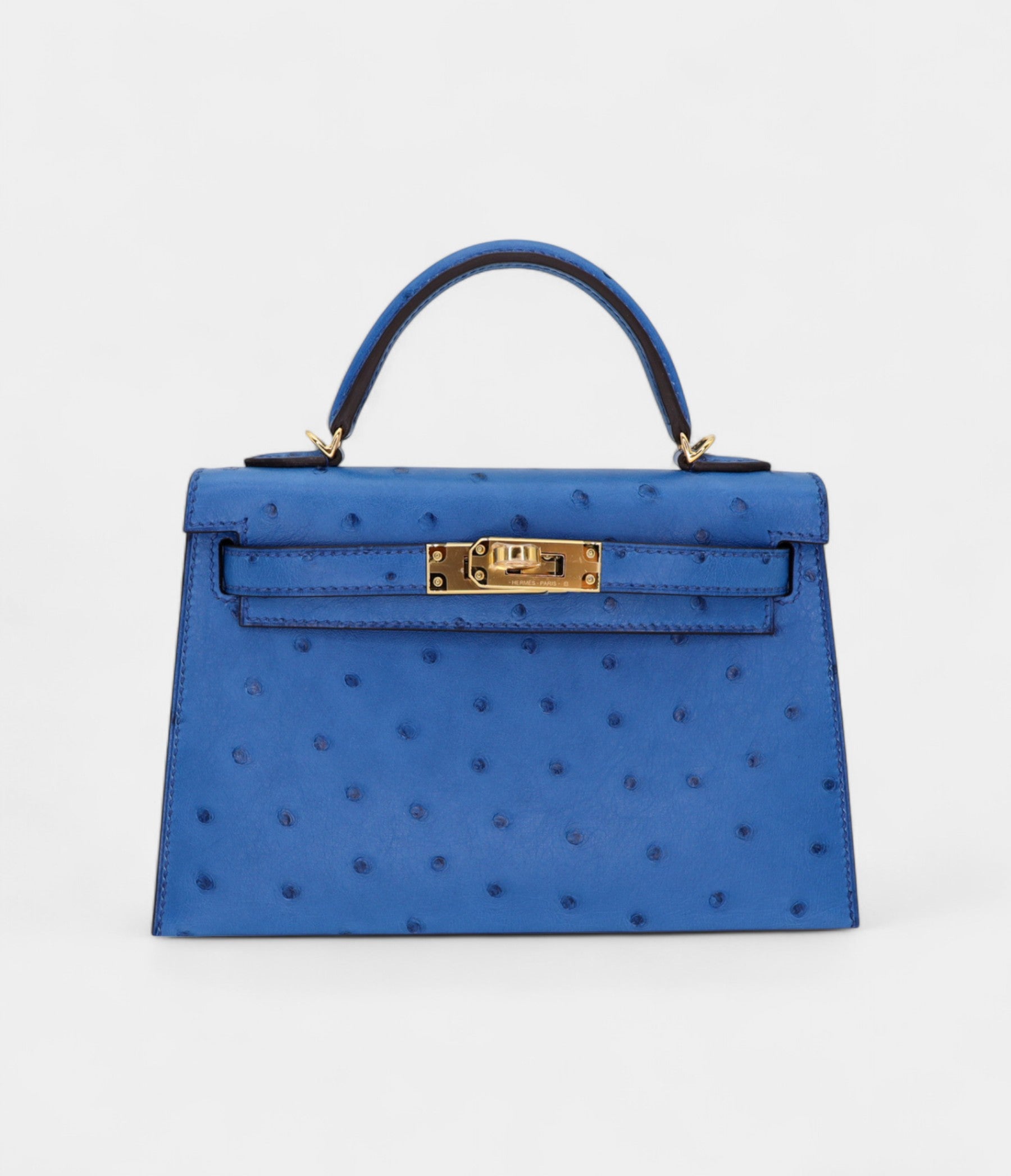 HMKelly II Sellier Mini Mykonos Ostrich Gold Hardware