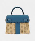 HMKelly II Sellier Mini Picnic Bleu Jean Swift Leather Palladium Hardware