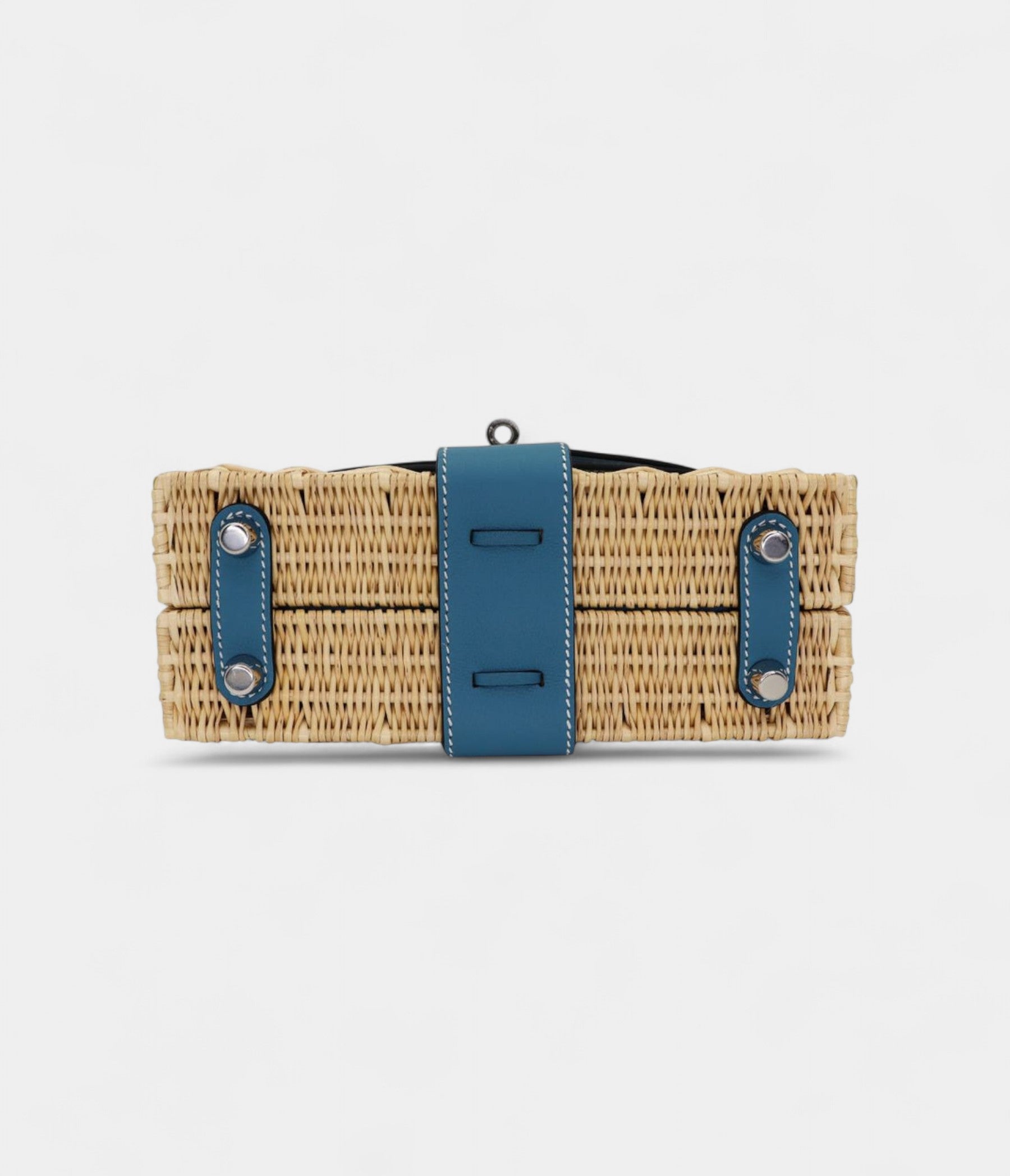 HMKelly II Sellier Mini Picnic Bleu Jean Swift Leather Palladium Hardware