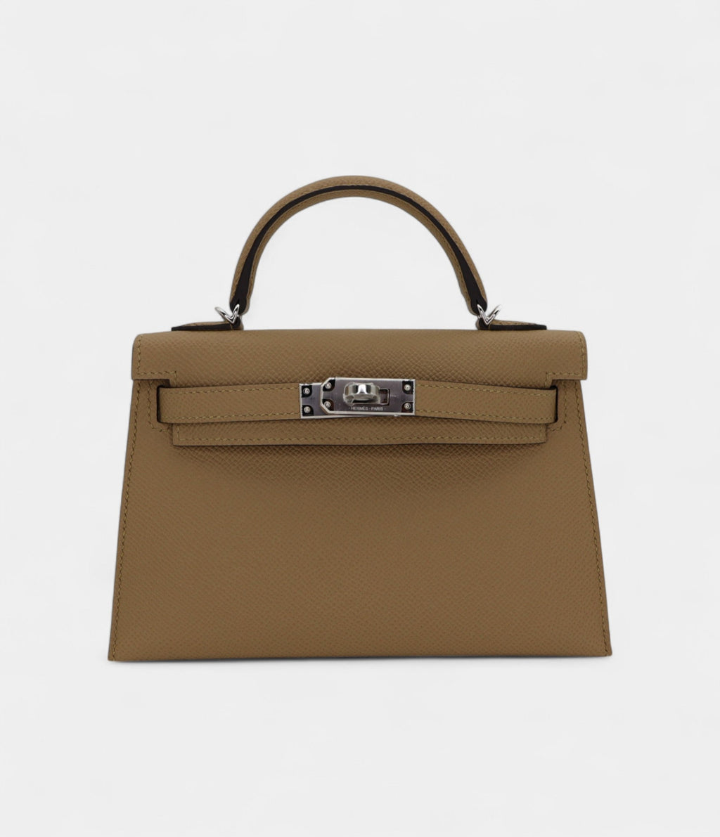 HMKelly II Sellier Mini Poussiere Epsom Leather Palladium Hardware
